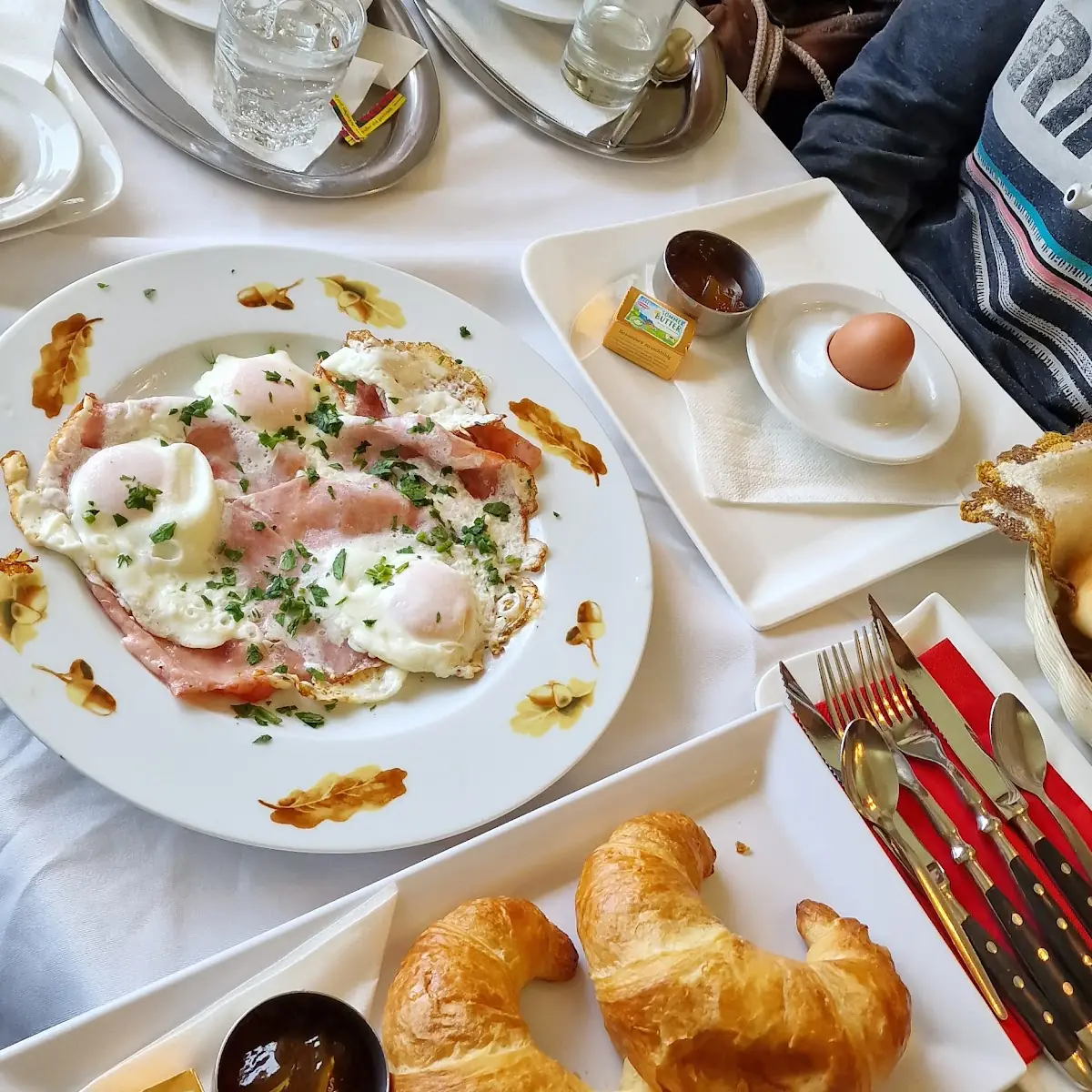 Grosses Frühstück Diverse Speisen