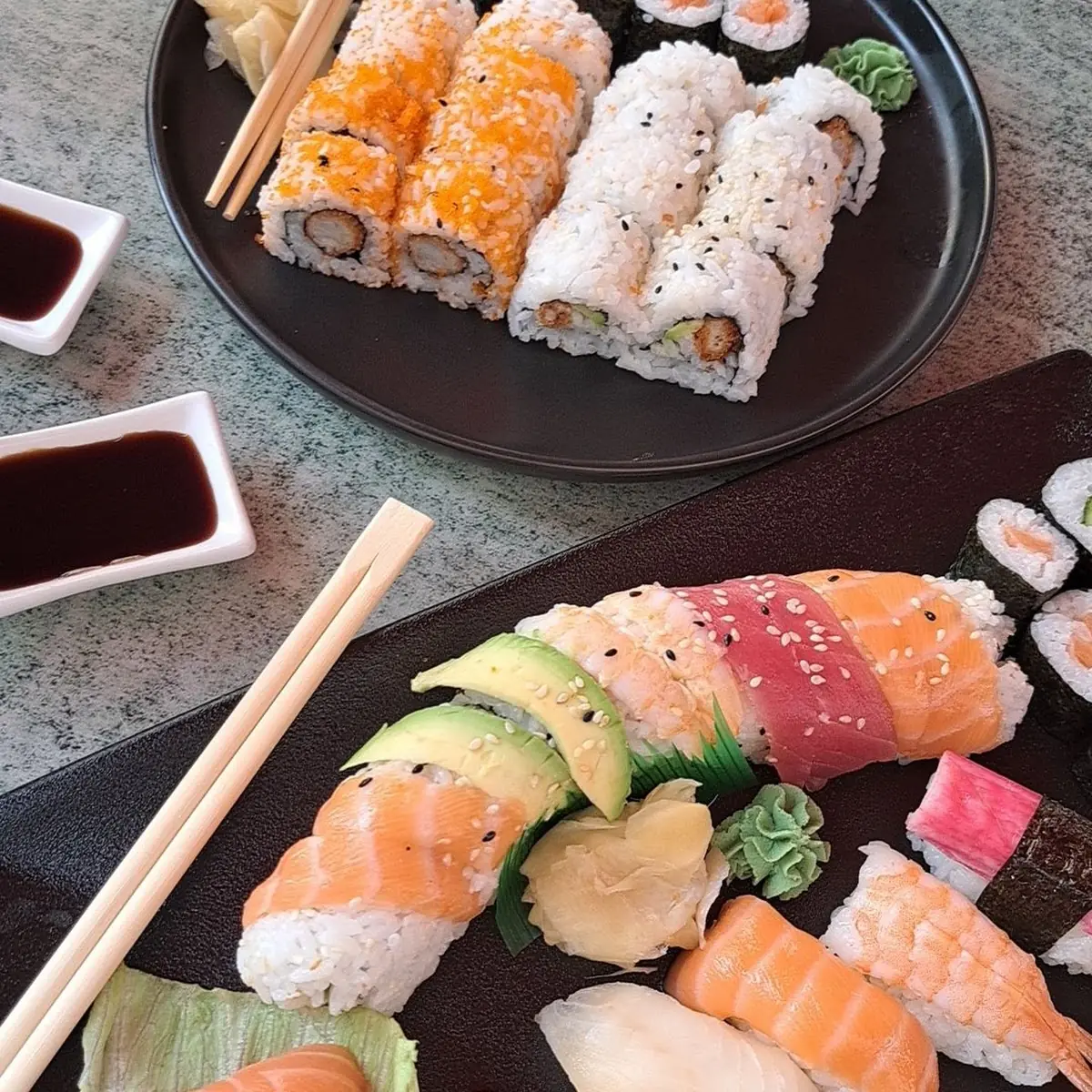 Ebi Tempura Set Und Sakura Set Teller