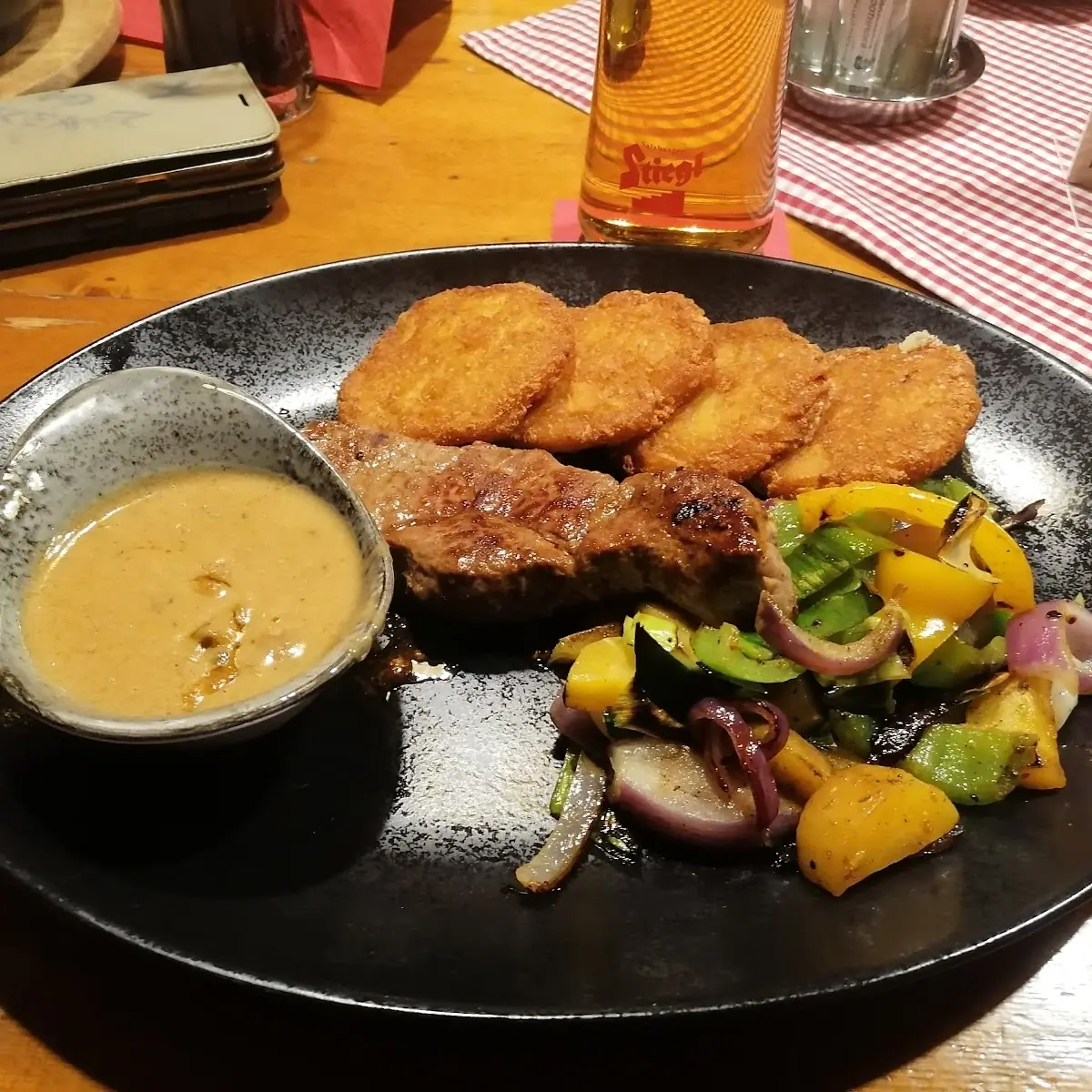 Rumpsteak Mit Pfefferrahmsosse