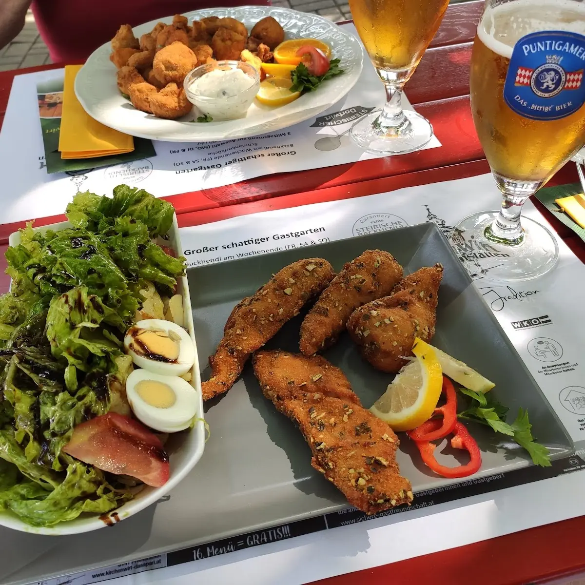 Salat Mit Backhendlstreifen