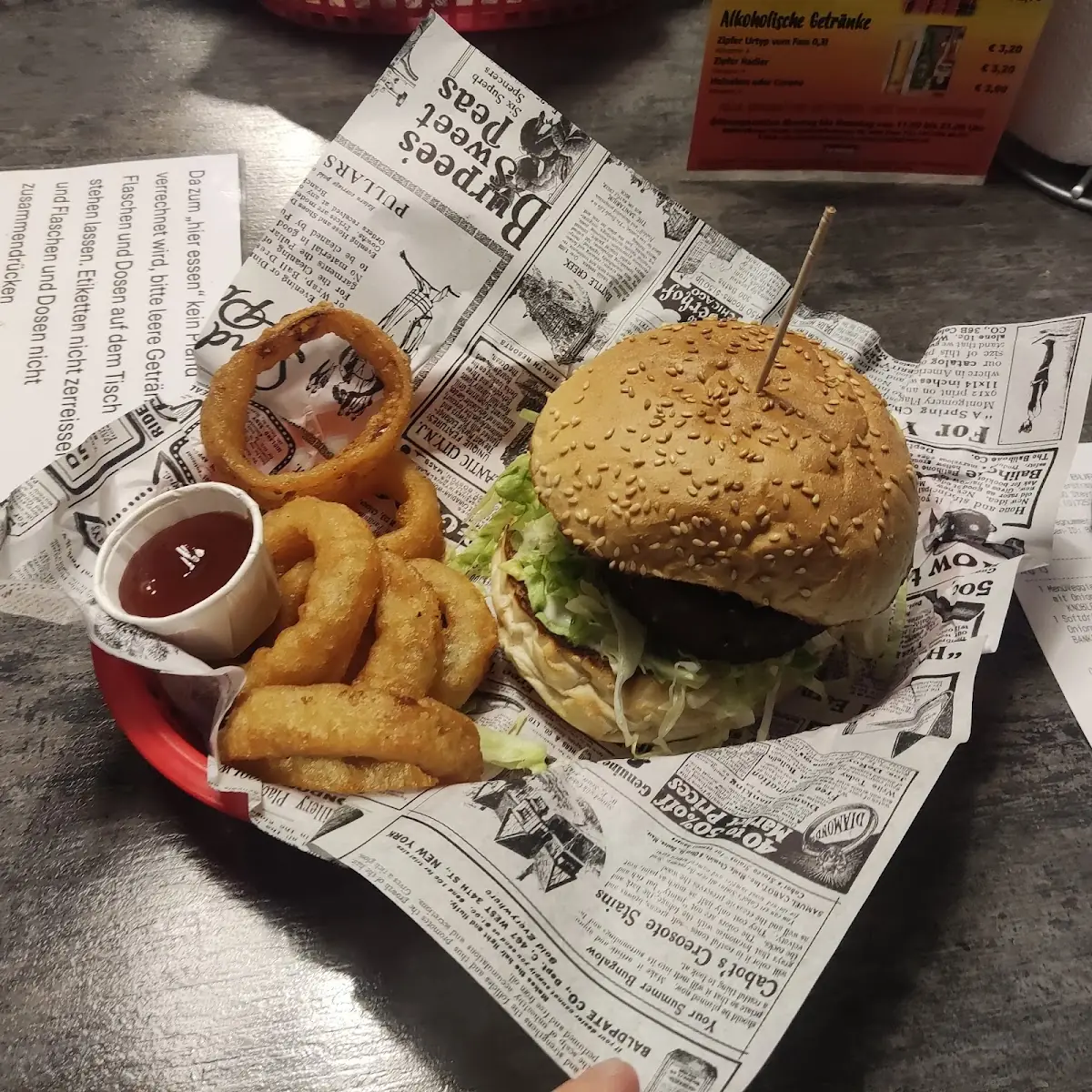 Golden Gate Burger Mit Onion Rings