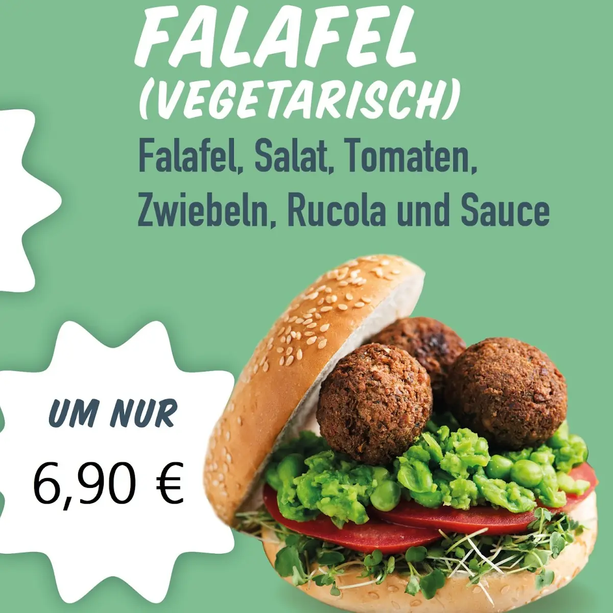 Falafel Burger Menü