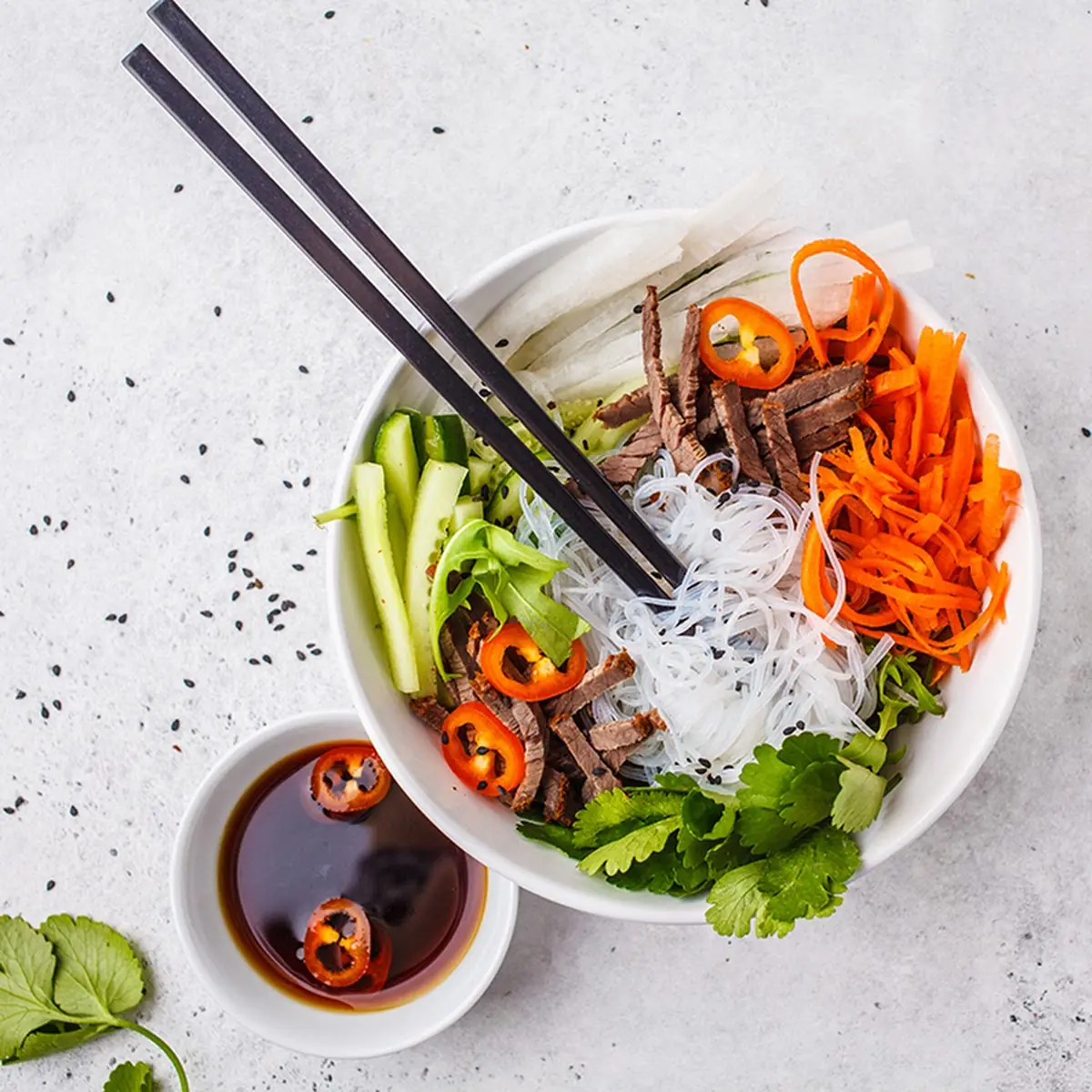 Vietnamese Rice Noodle with Beef