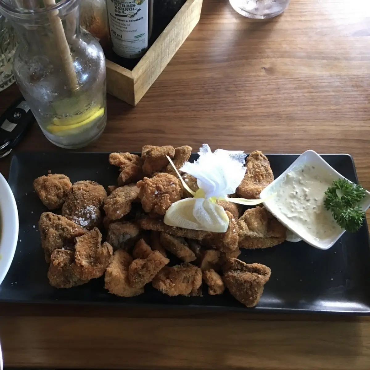 Gebackene Pilze Mit Knackigem Grünen Salat