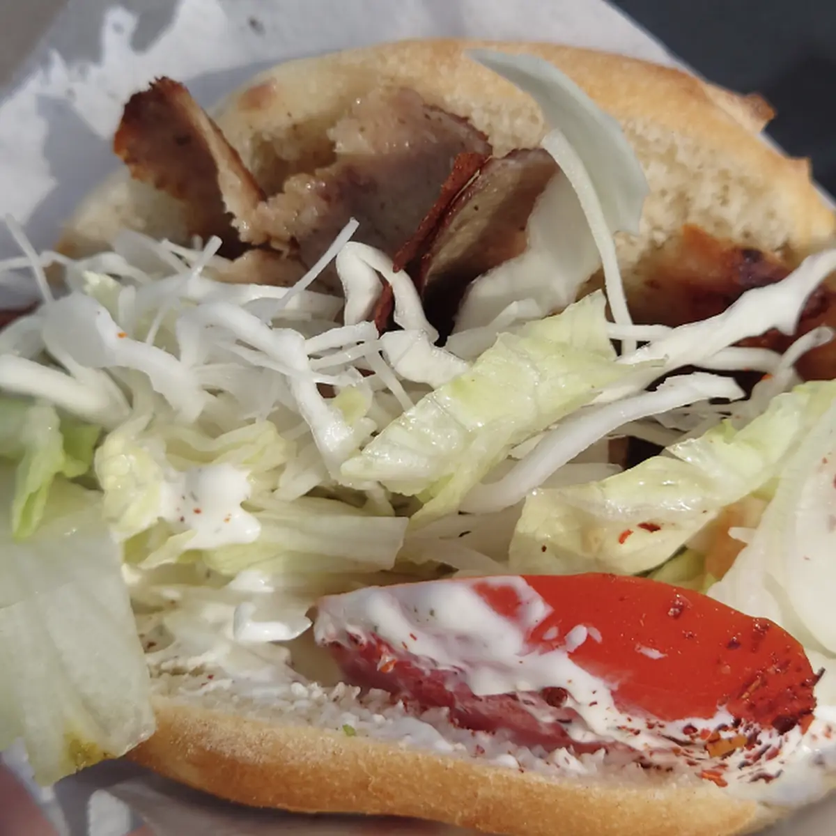 Kebab Sandwisch Aus Huhn
