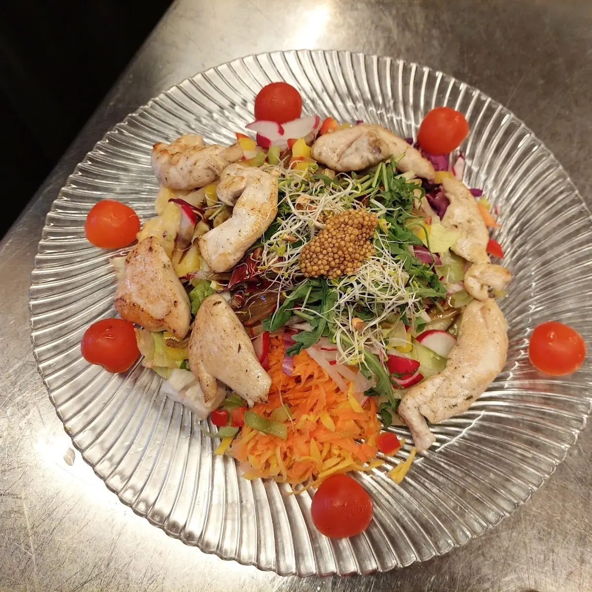Salat Mit Gebratene Putenstreifen