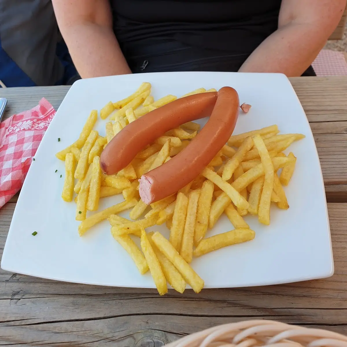 Sausage with French Fries