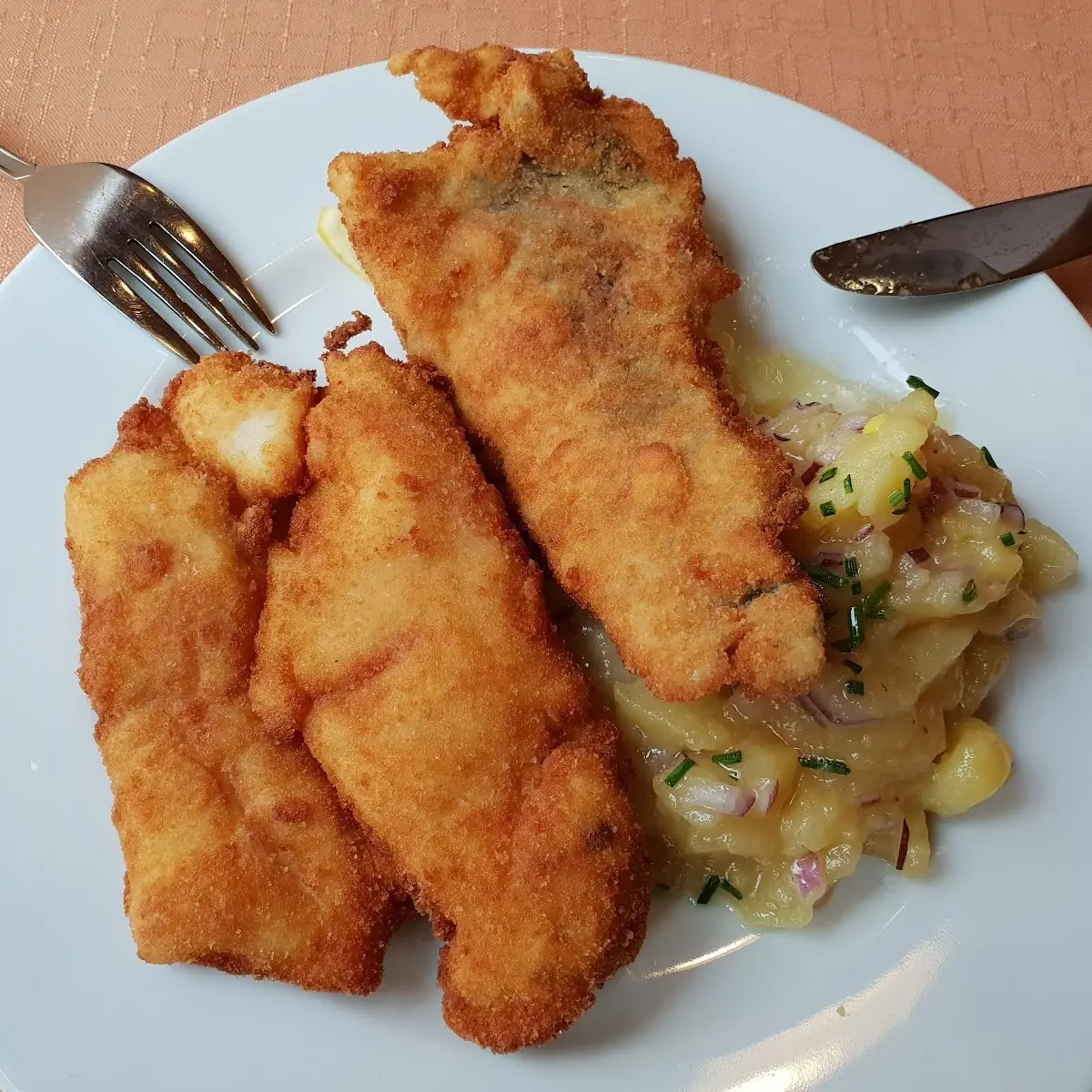 Backfisch Mit Kartoffelsalat