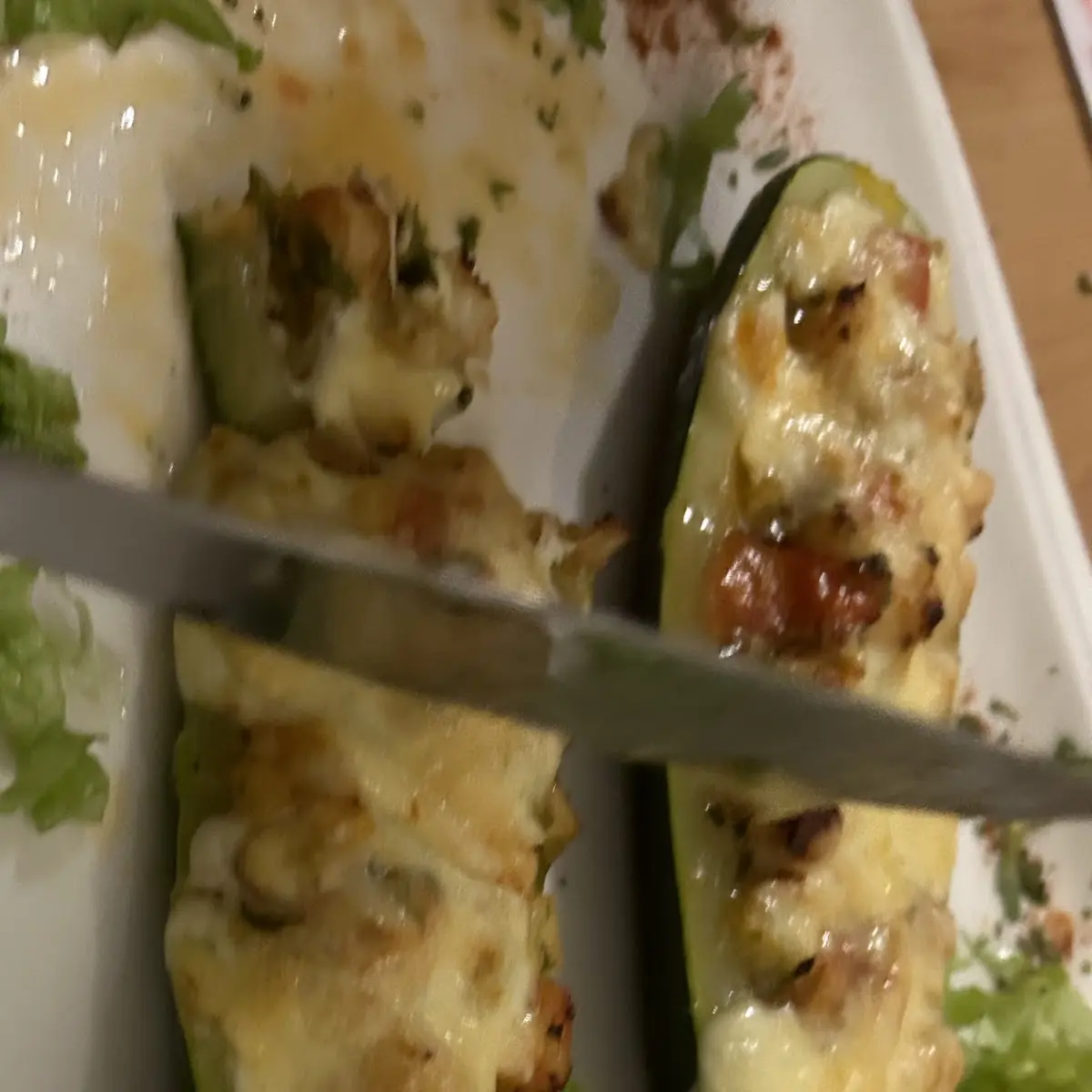 Zucchini Mit Garnelen