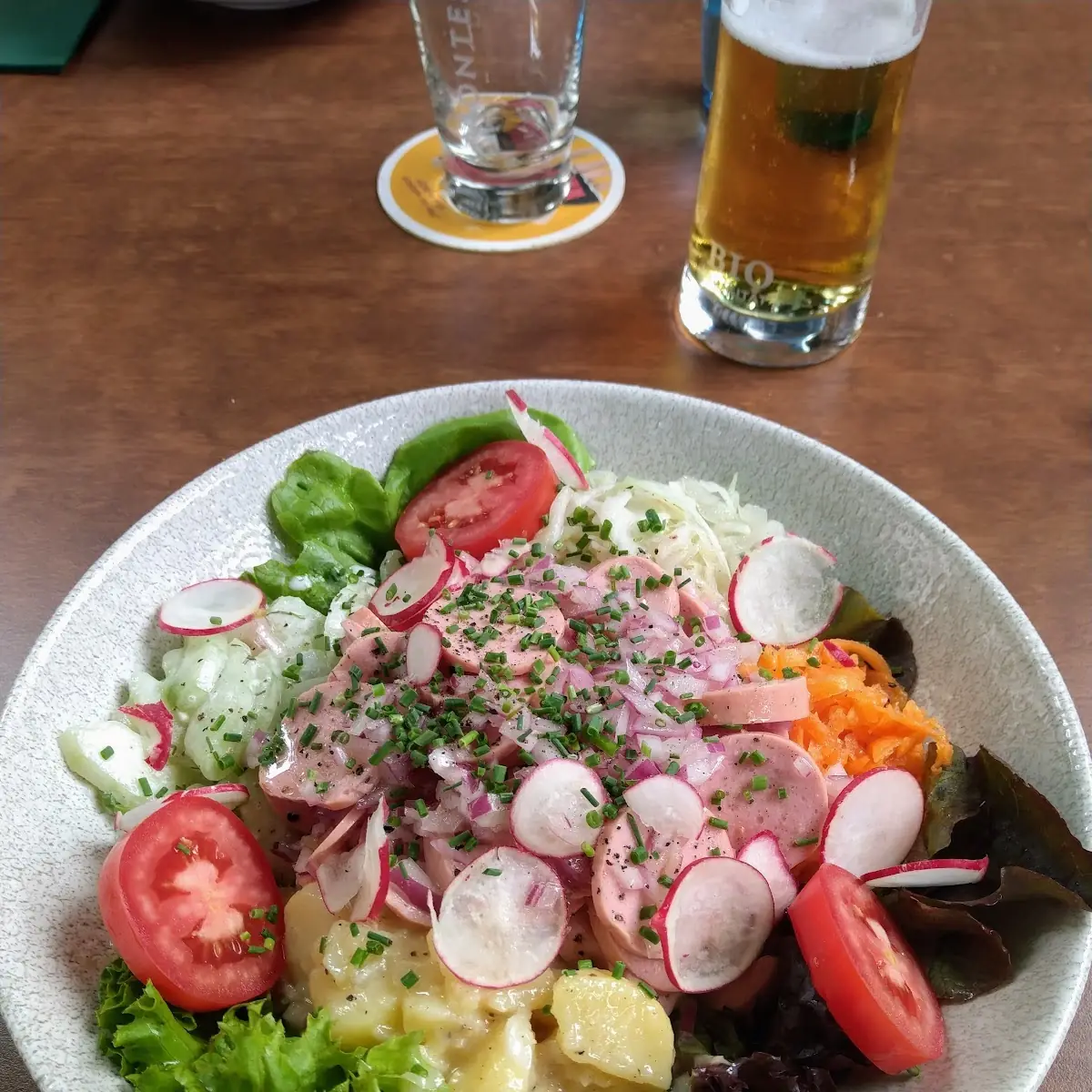 Wurstsalat Mit Frischem Leckerem Salat