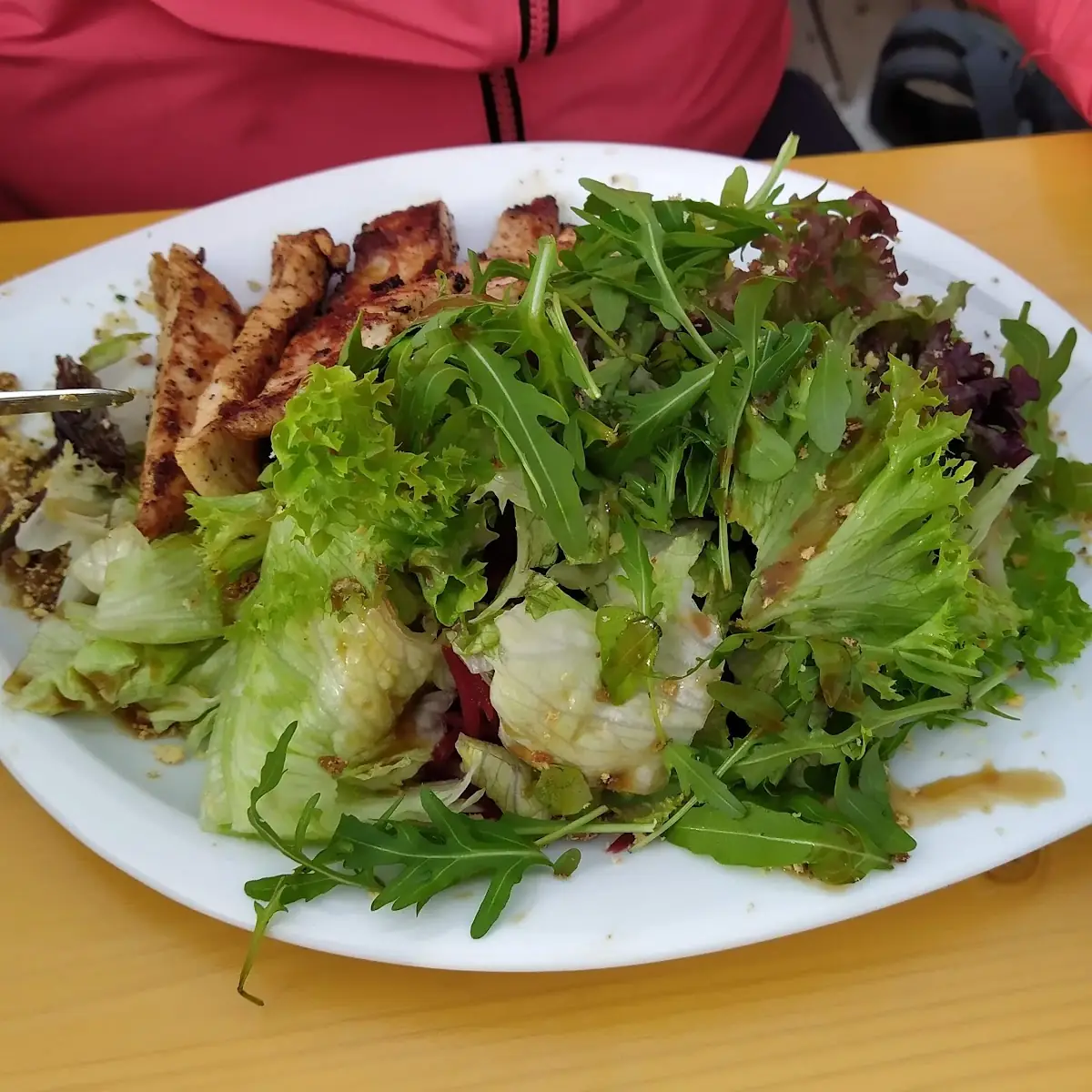 Hühnerstreifen Salat
