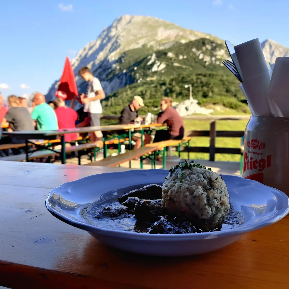 Hirscheschgulasch Mit Knödel