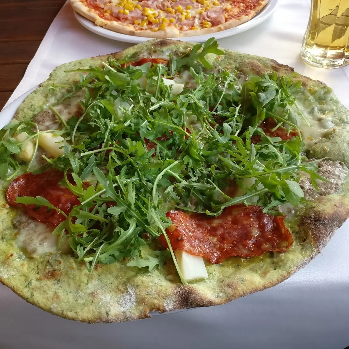 Pizza Verde Con Verdure