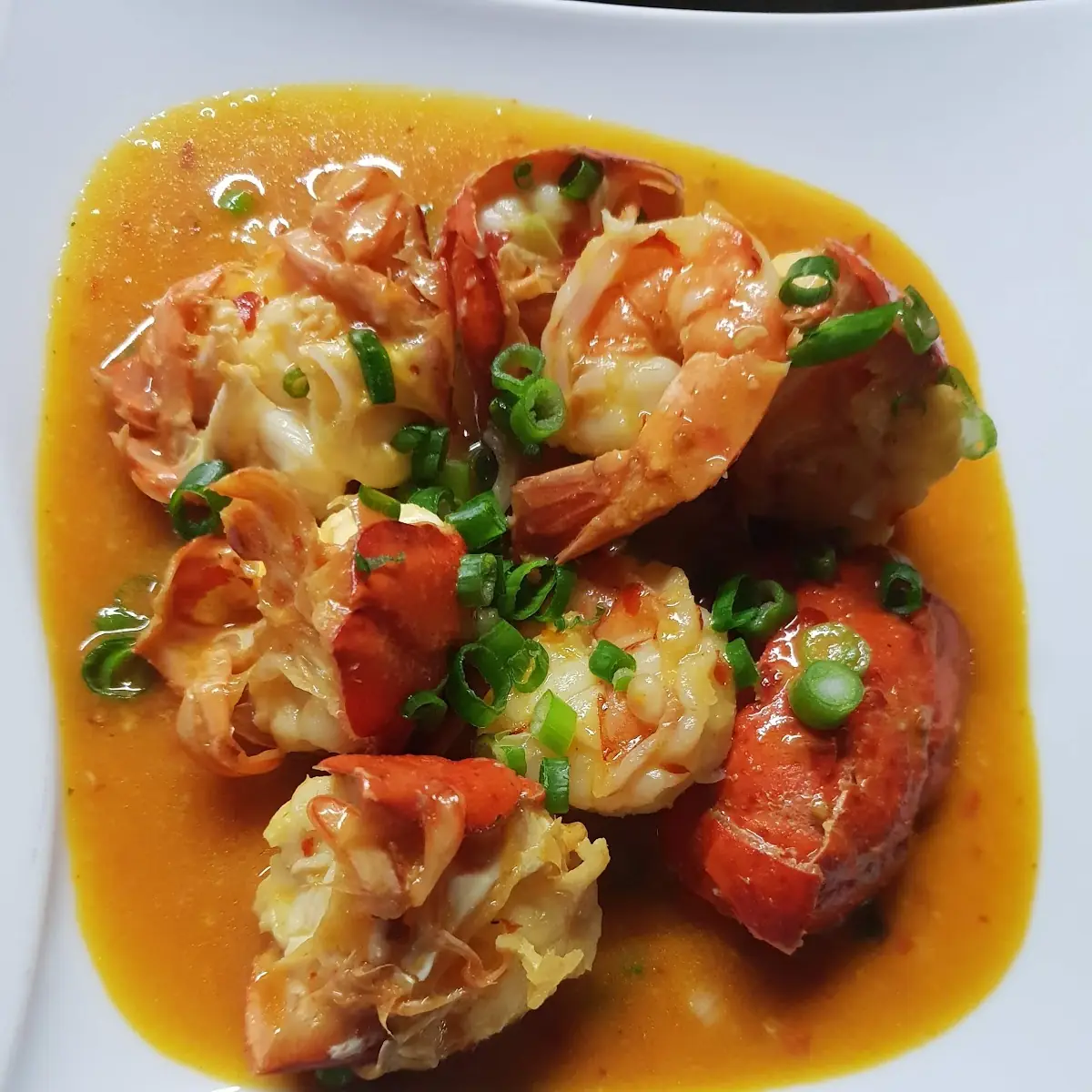 Hummerschwänze Und Garnelen Red Curry
