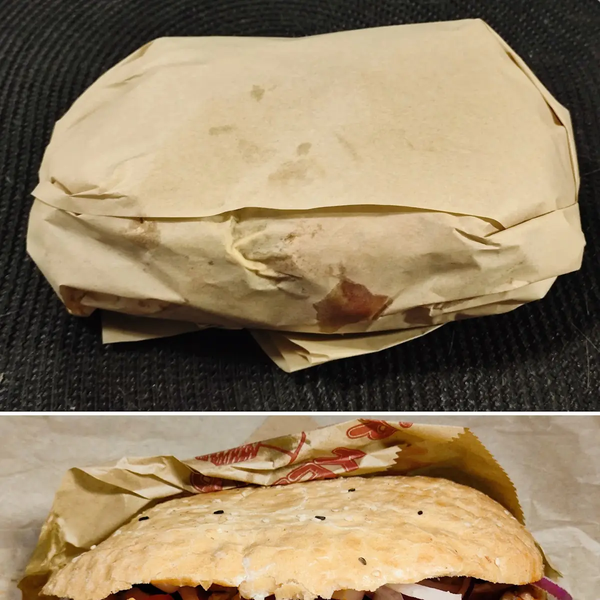 Hühner Kebab Sandwich Mit Paradeiser Und Zwiebel
