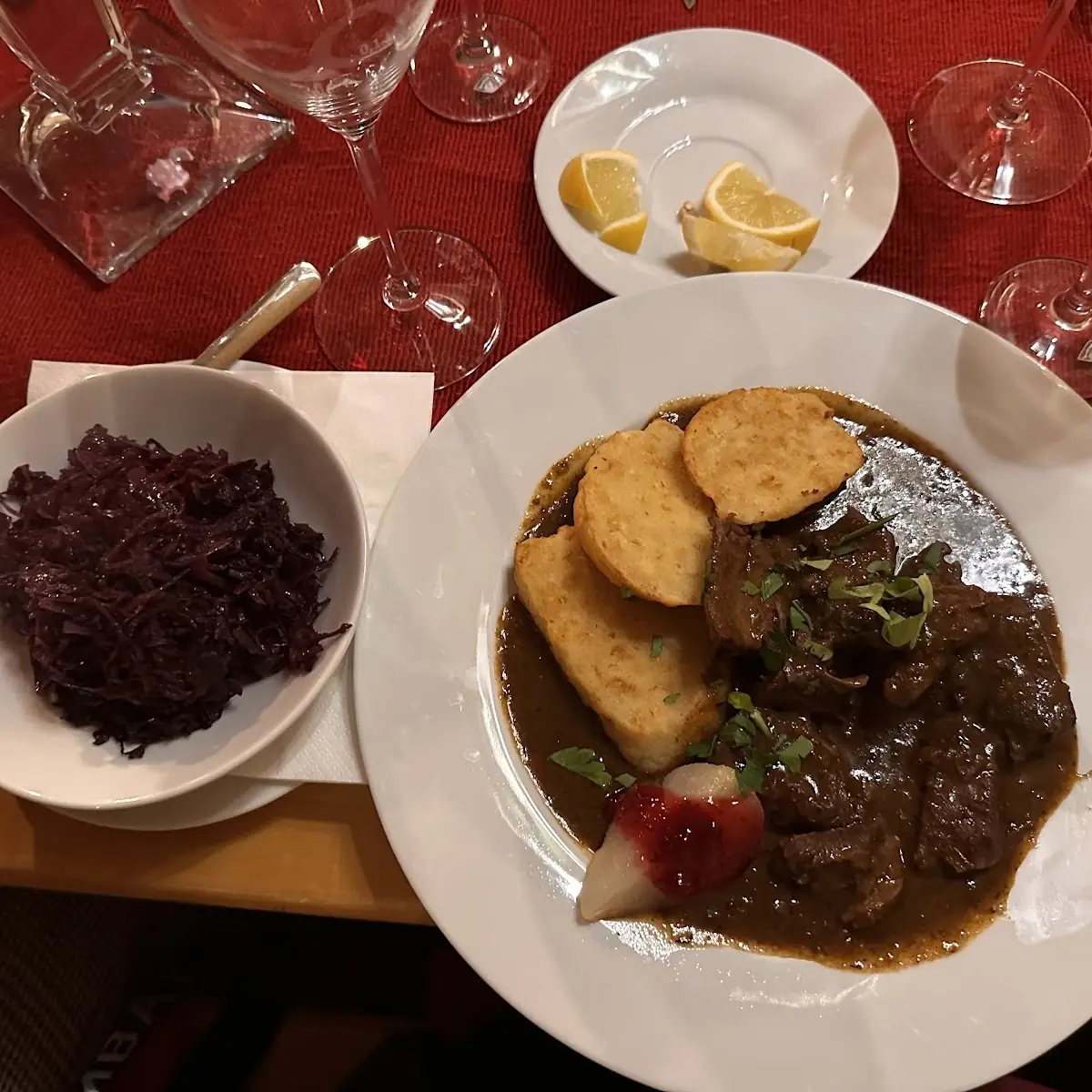 Fine Venison Goulash with Napkin Dumplings