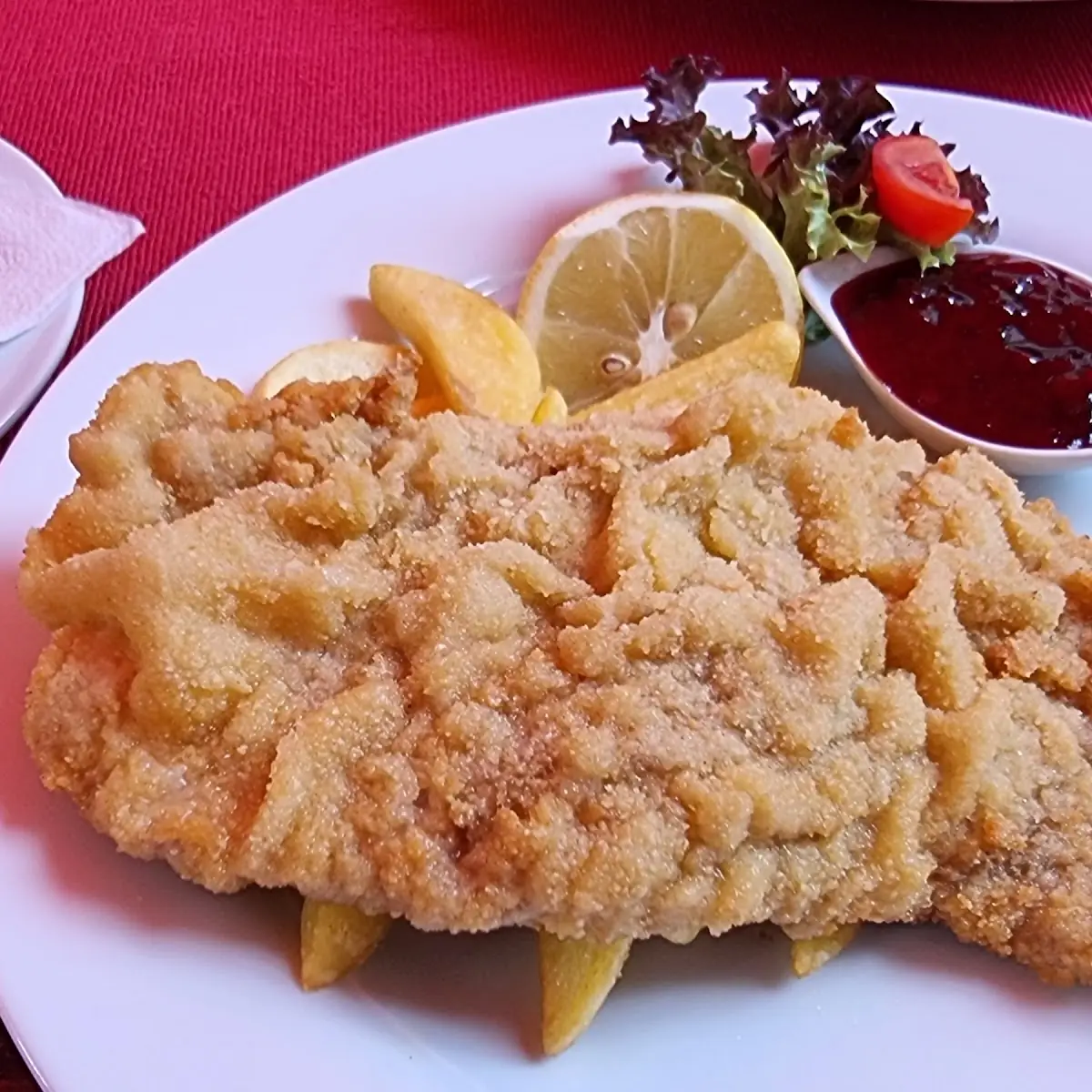 Wiener Schnitzel Veal Escalope Fried In Breaderumbs