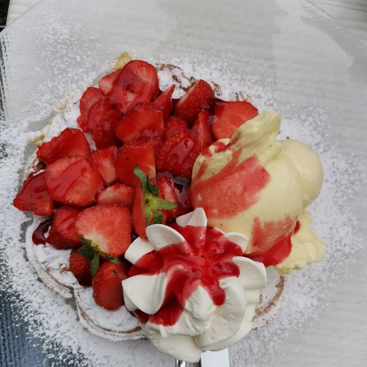 Erdbere Waffeln