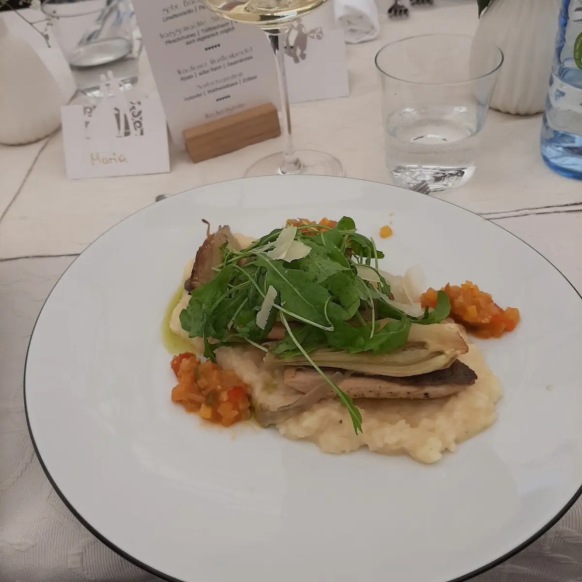 Bachsaiblingsfilet Auf Limettenrisotto