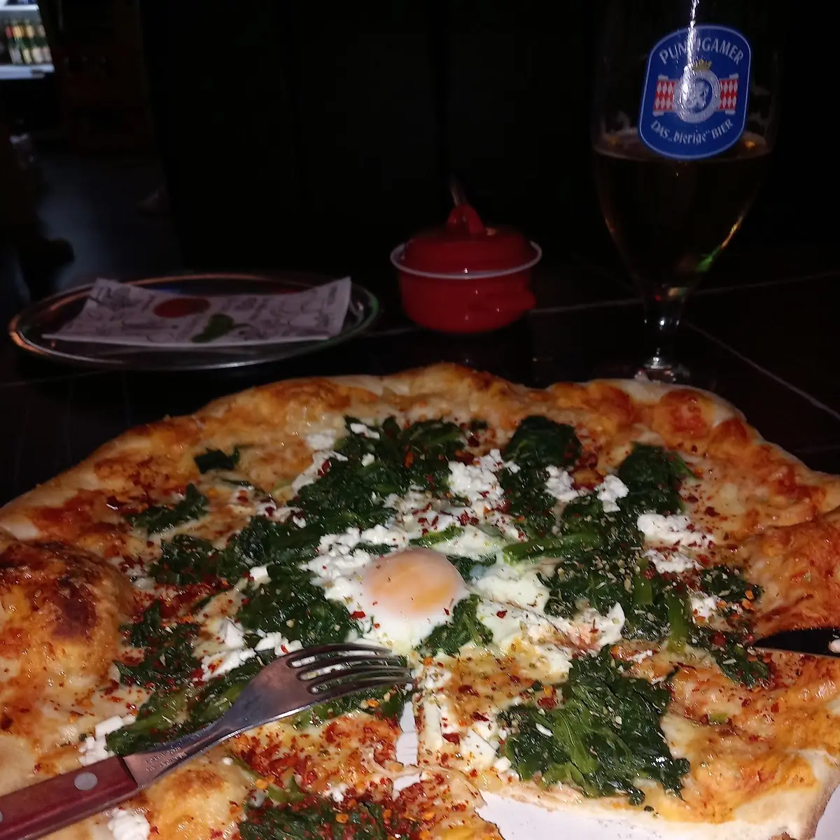 Pizza Spinat Pecorino