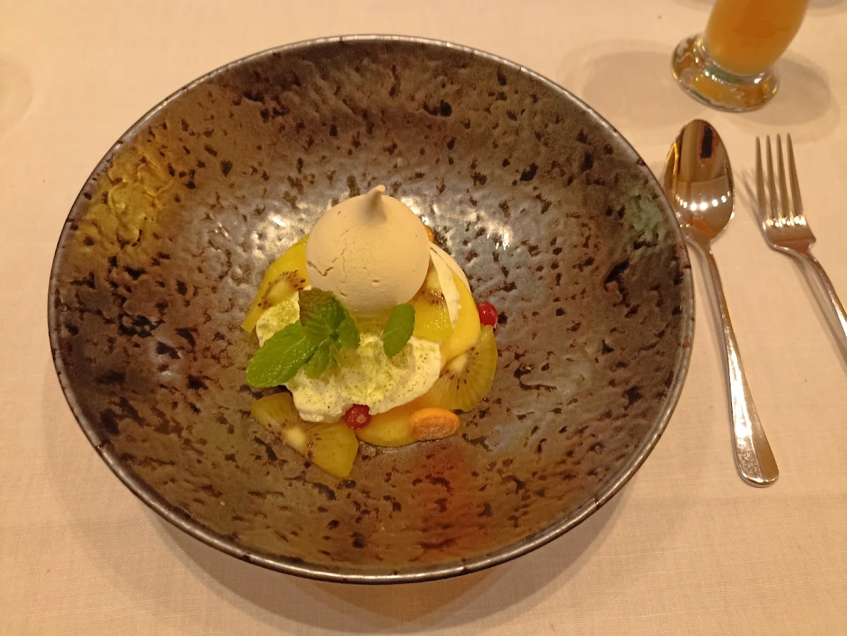 Stirred Sorbet of Assorted Herbs with Goat-Cheese-Spuma