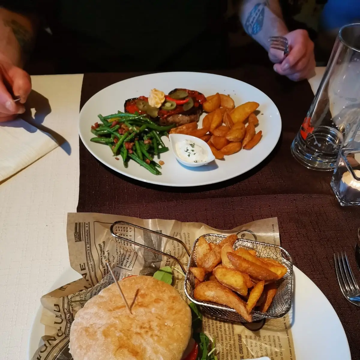 Burger Anderer Teller Steak