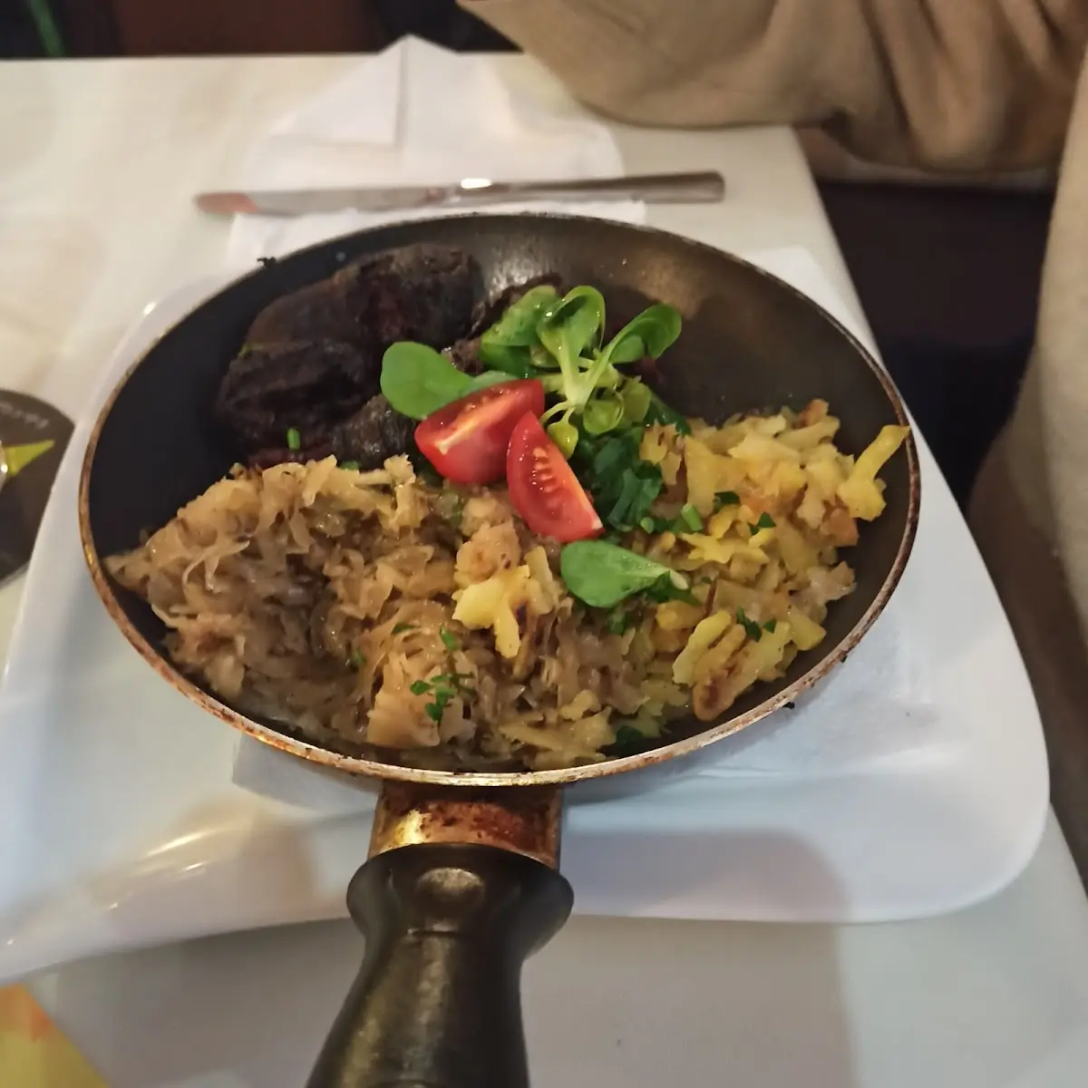 Blutwurst Mit Röstkartoffeln