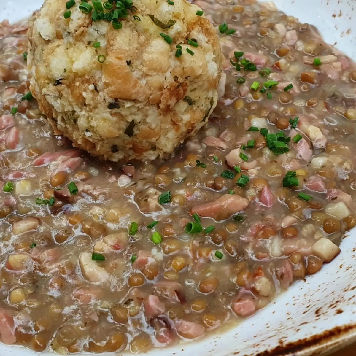 Linsen Mit Semmelknödel