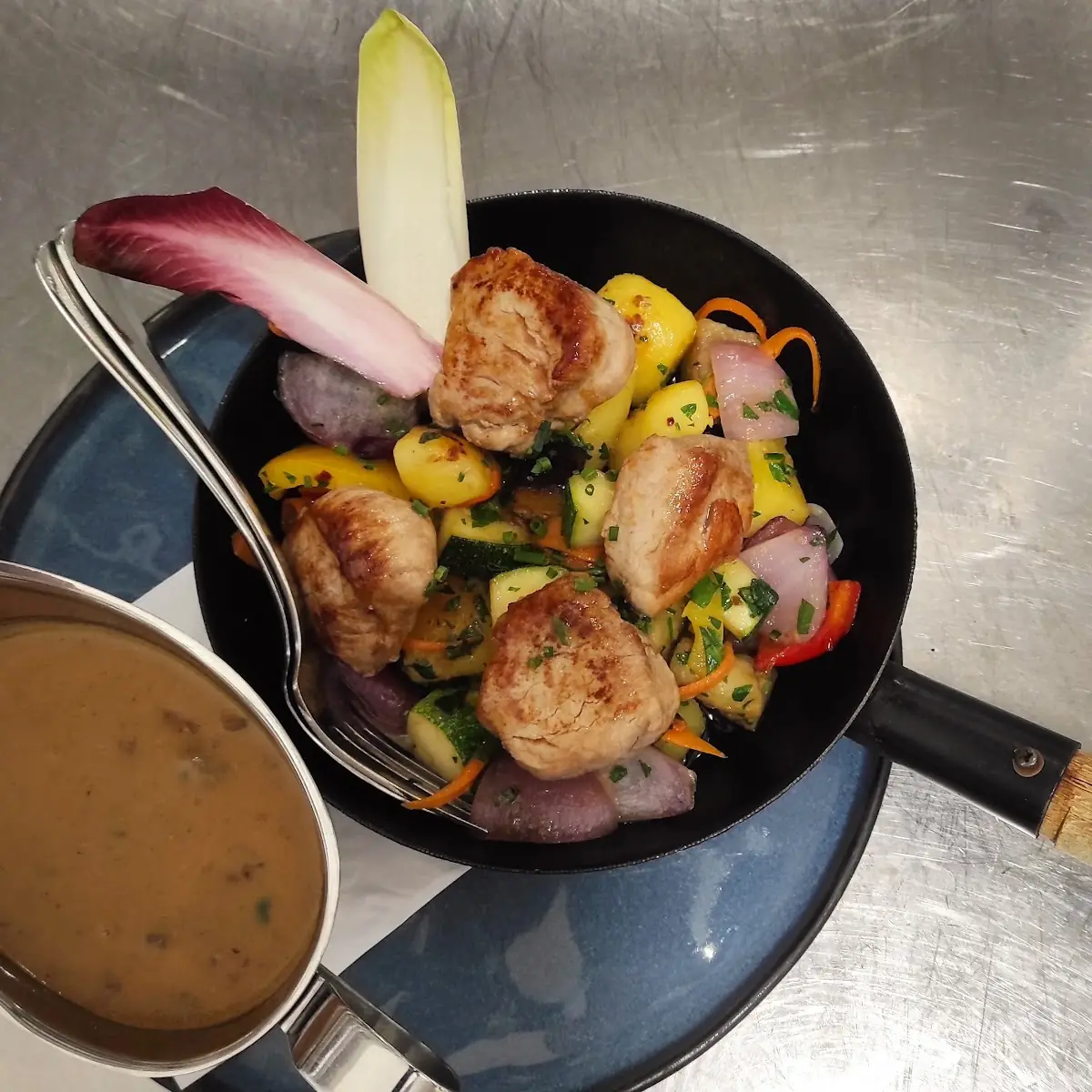 Bruameisterpfandl Schweinefilet Pilzsauce