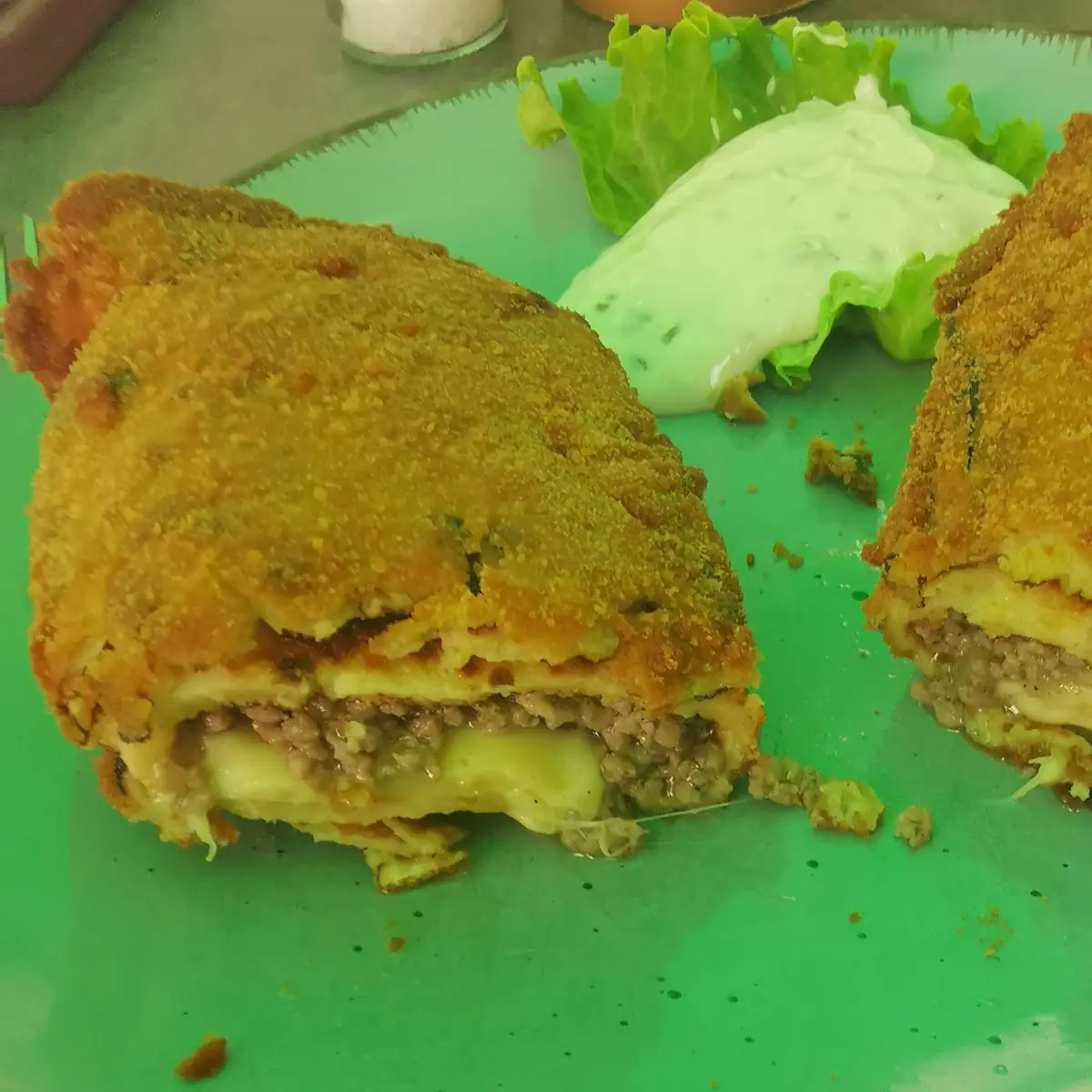 Fleisch-palatscinken Gebacken