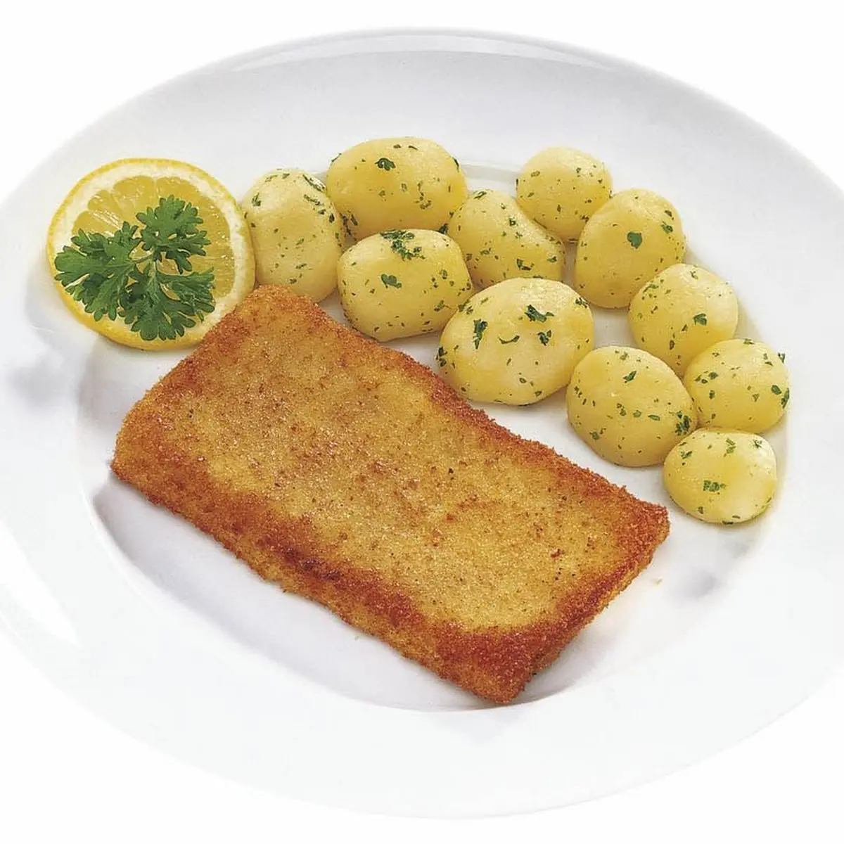 Pan Fisch Mit Petersilkaroffelt