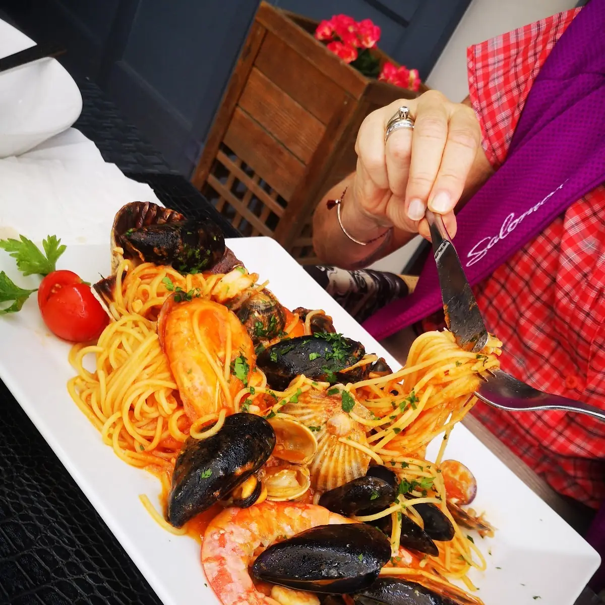 Spaghetti Mit Meeresfrüchte