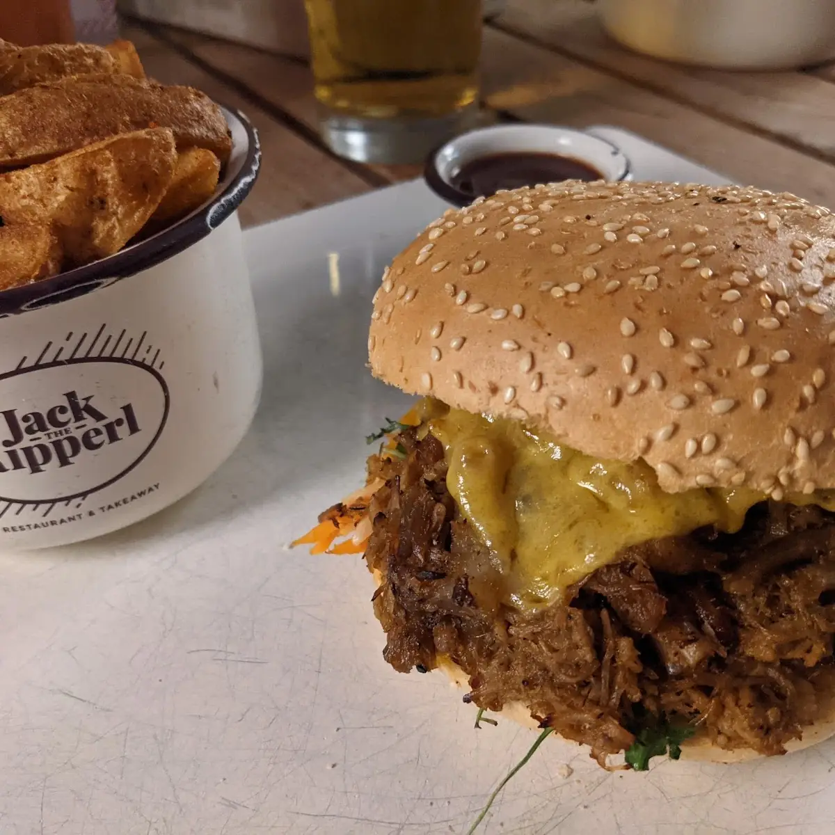 Jacks Pulled Rip Burger