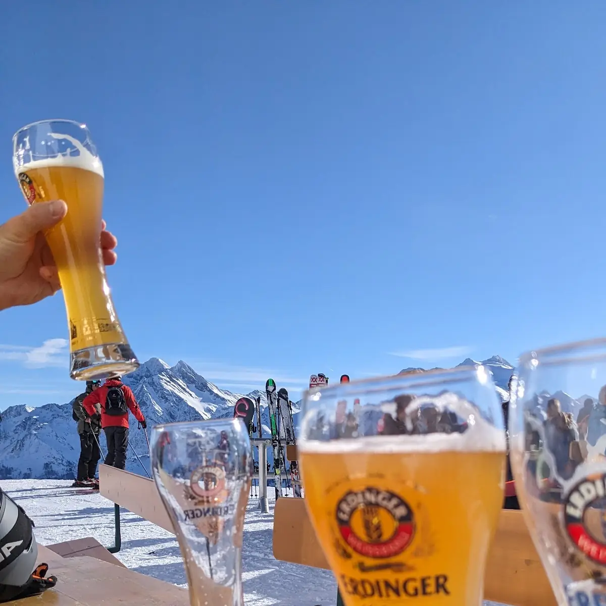 Hefeweizen Vor Bergpanorama