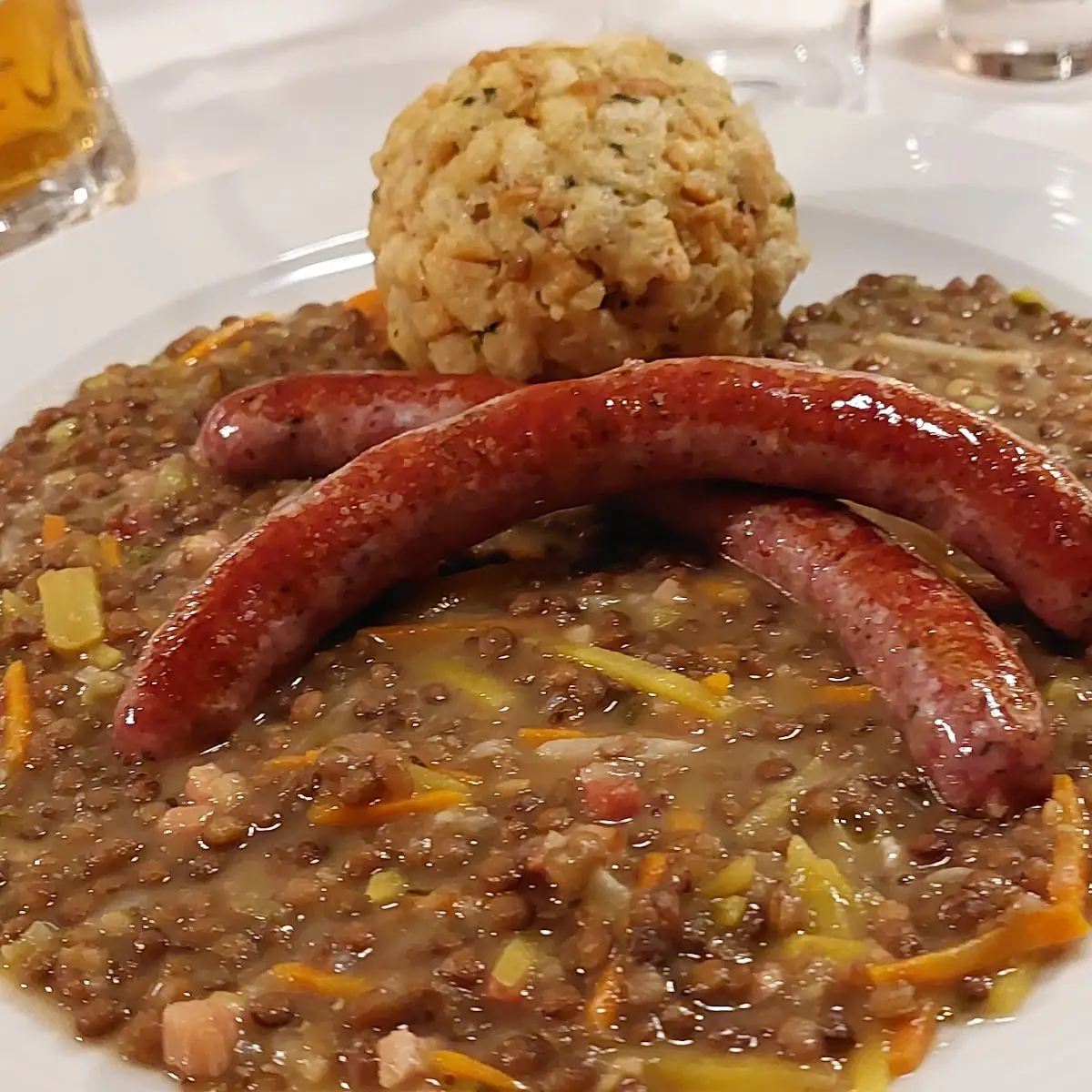 Linsen Mit Lammwürste