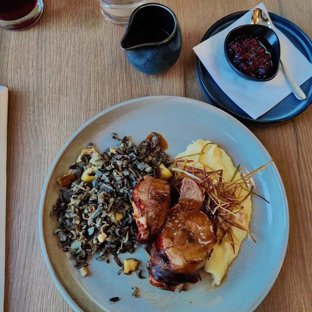 Fasanbrust In Speck Mit Maroniwildreis
