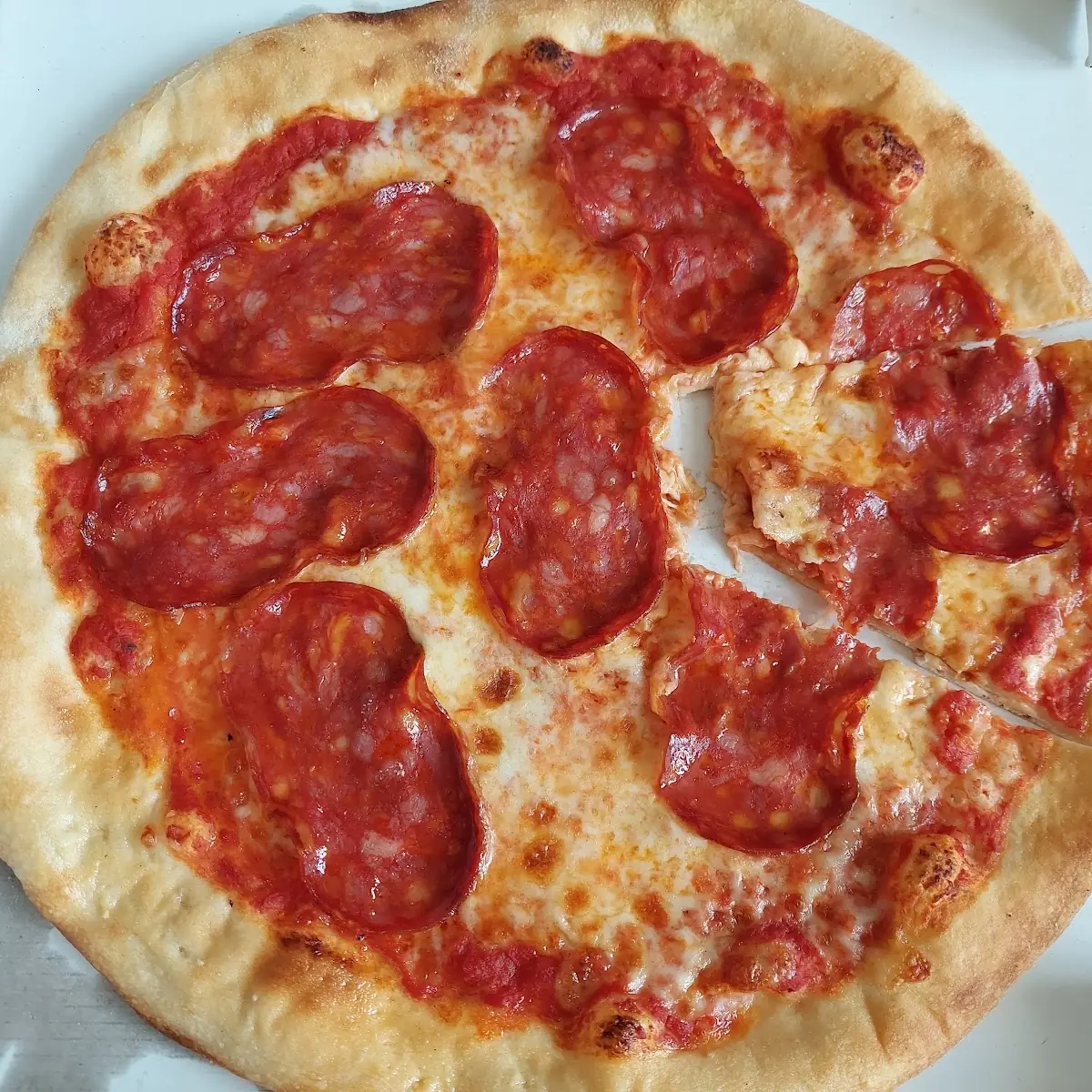 Salami Pizza Scharf