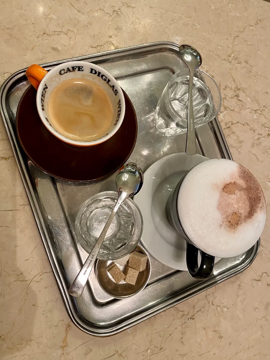 Amaericano and Hot Chocolate