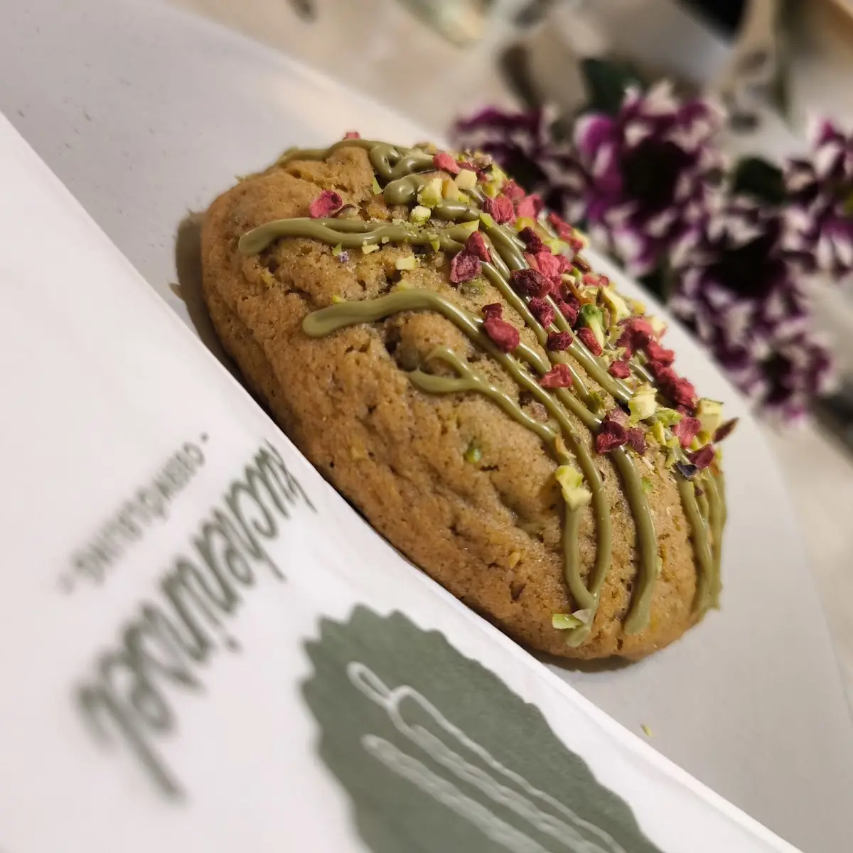 Pistazien Himbeer Cookie