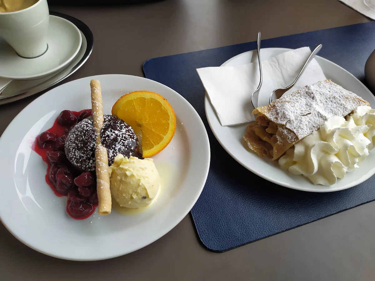 Chocolate Soufflé and Apple Pie