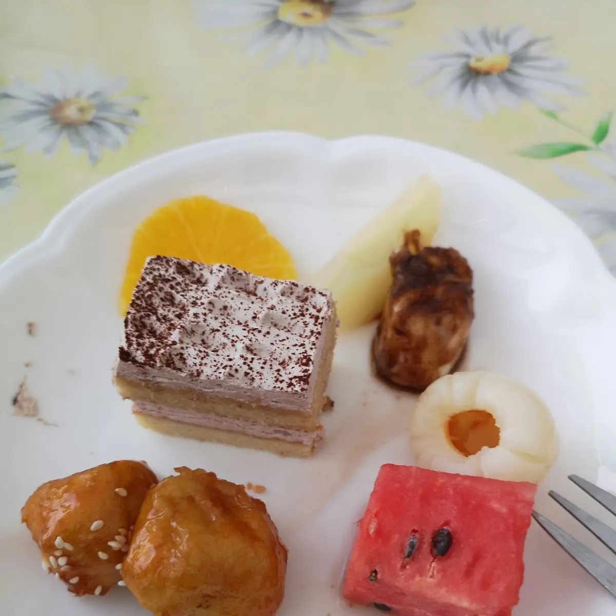 Nachtisch Kuchen Und Obst