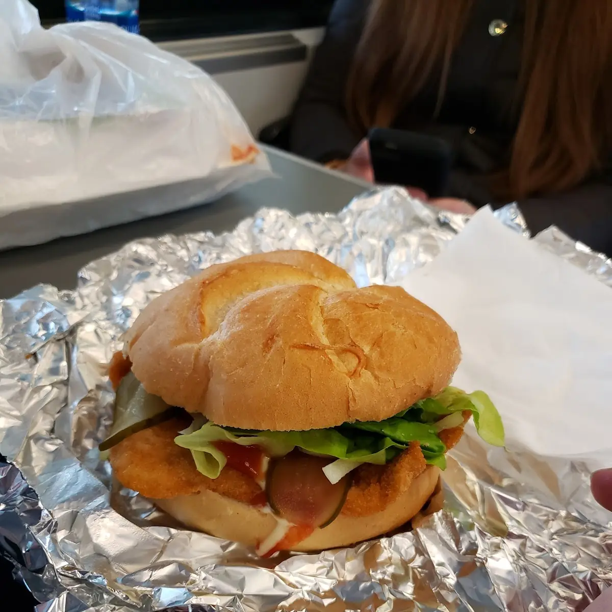 Chicken Schnitzel Burger At Schnitzel King In Vienna