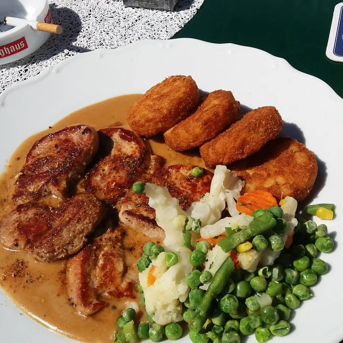 Schweinmedaillons Mit Rösti Auf Schwammerlsauce