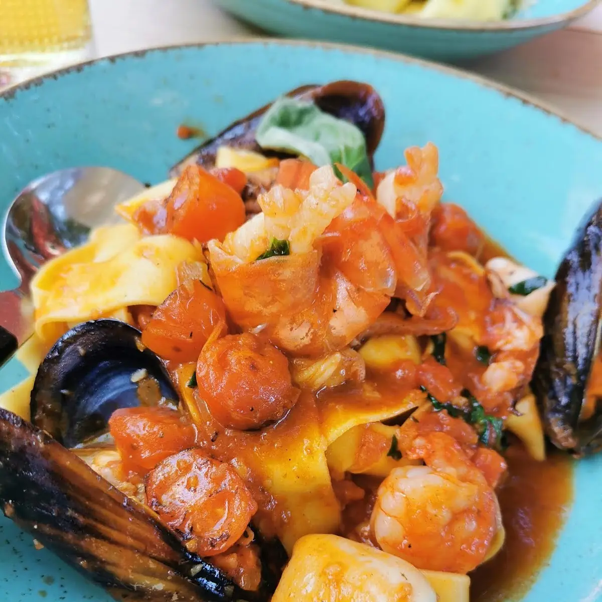 Tagliatelle Mit Meeresfrüchte
