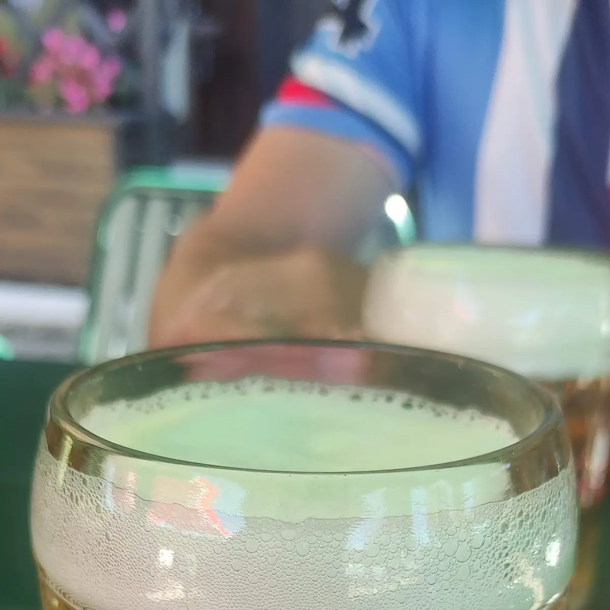Frisches Kühles Gezapftes Bier Vom Fass