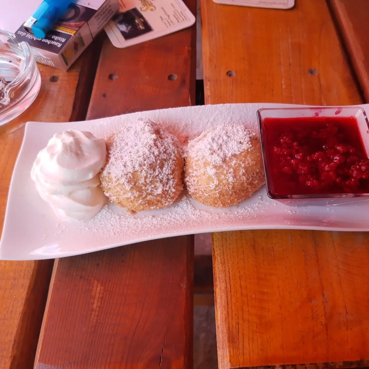 Topfenknödel Mit Himbeer