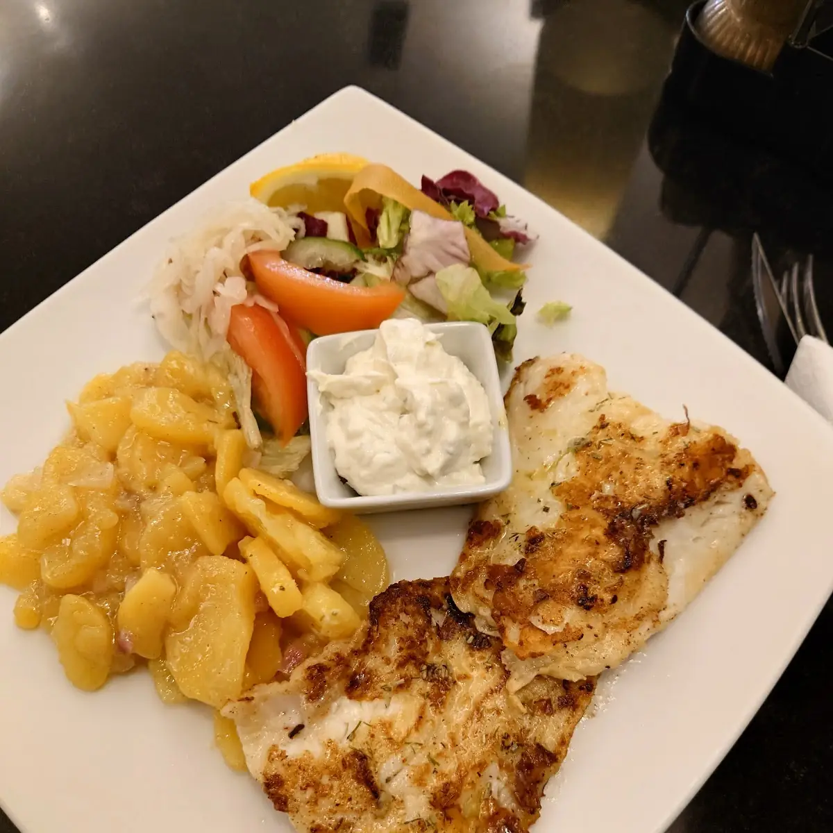 Kabeljau Mit Kartoffelsalat