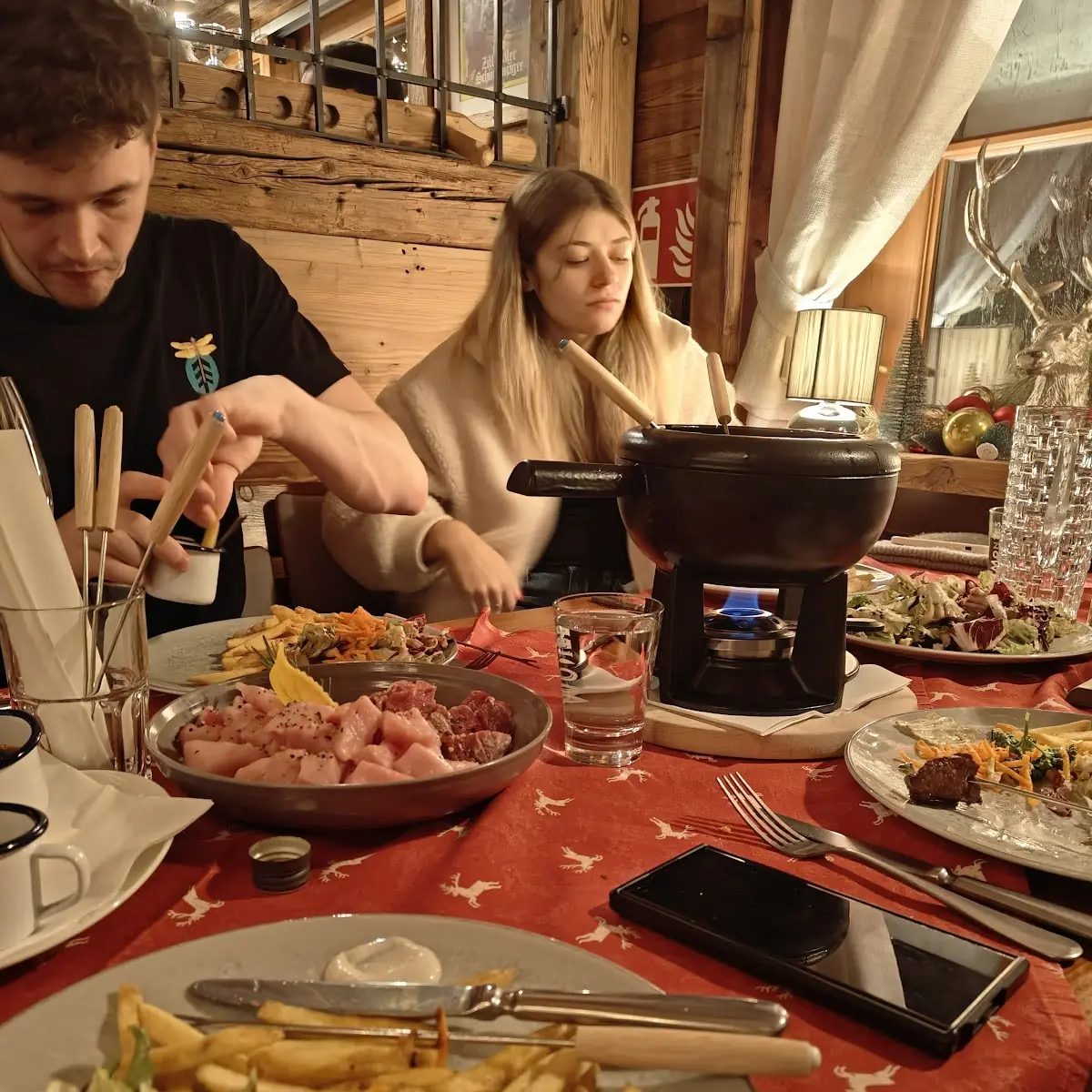 Meat Fondue Beef Pork and Chicken