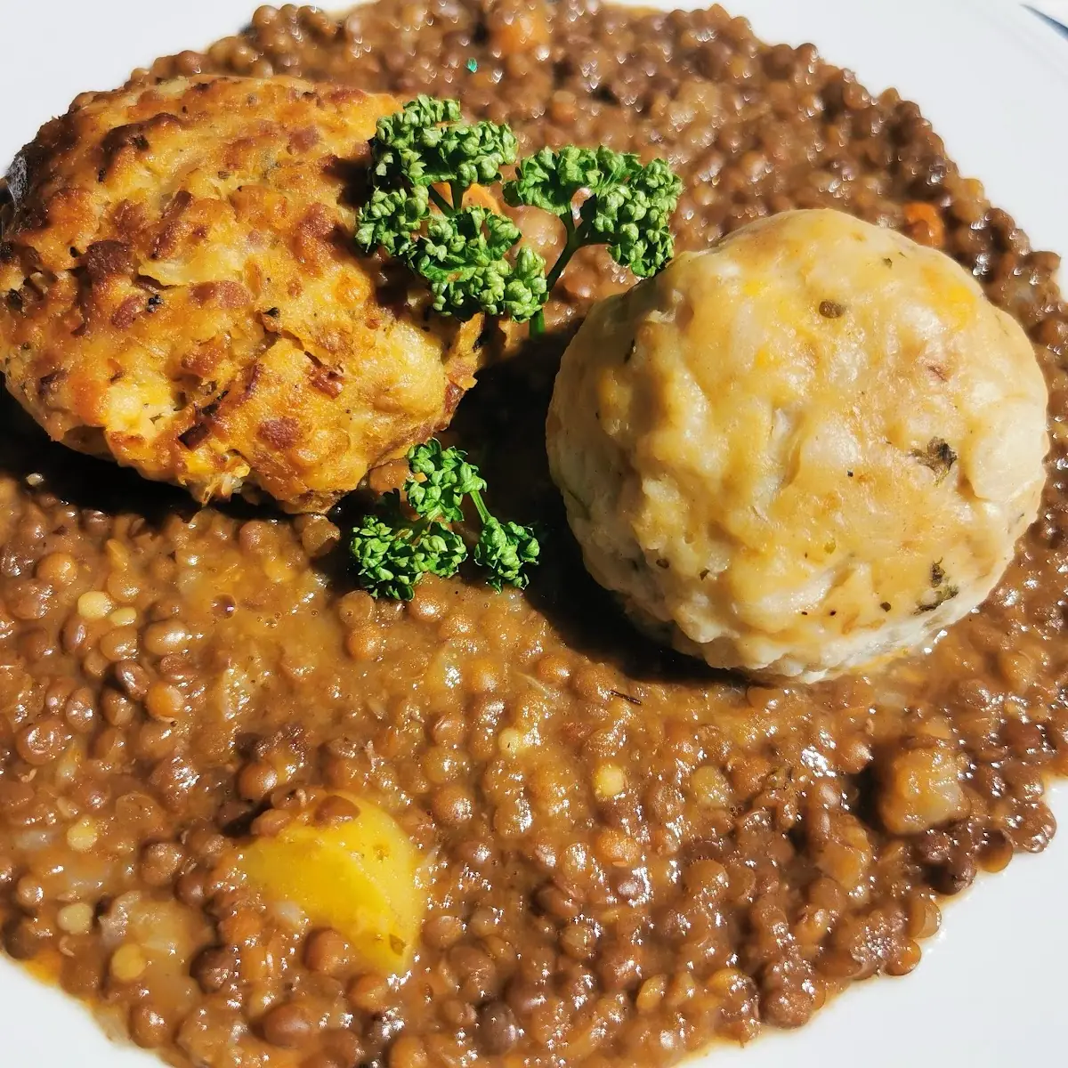 Linsen Mit Knödel