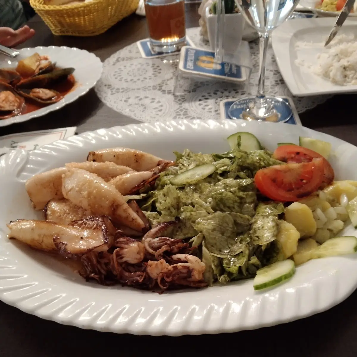 Calamarie Auf Salat